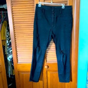 Plus size distressed skinny jeans
